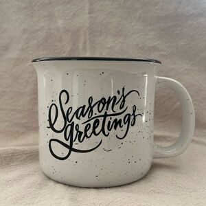 White Ceramic Season’s Greetings Mug - 16 oz